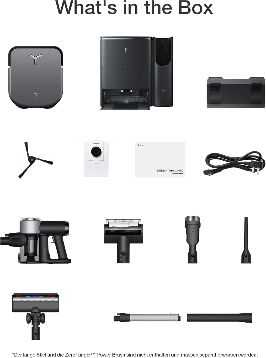 ECOVACS DEEBOT X2 Combo Saugroboter mit Wischfunktion 8700Pa mit Handstaubsauger, doppelte automatische Leerung, 15mm Mopp-Hebesystem, selbstreinigender Roboterstaubsauger, Heißwasser-Moppreinigung