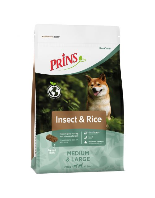 Prins Procare Medium & Large Insecten&Rijst - Hondenvoer
