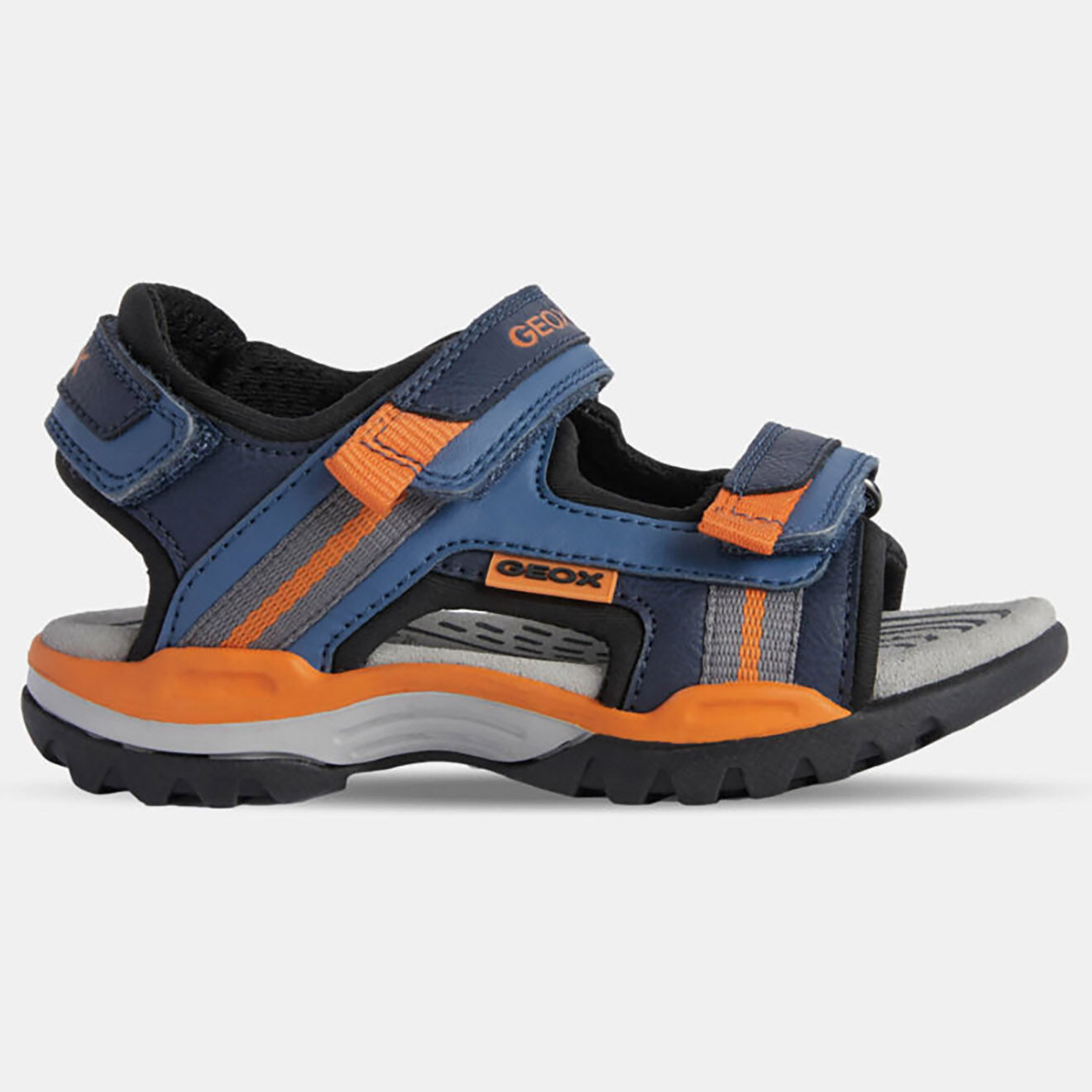 Geox Sandales Borealis à scratchs bleu/orange