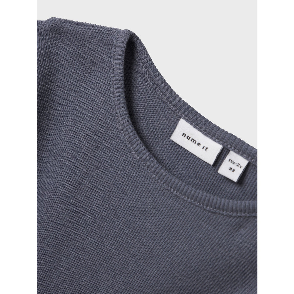 Køb Name It Folkstone Gray Nmmwossa Wo/Si Rib Ls Top