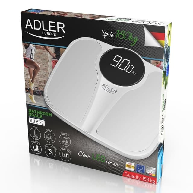 Adler Bathroom scale 180kg, White