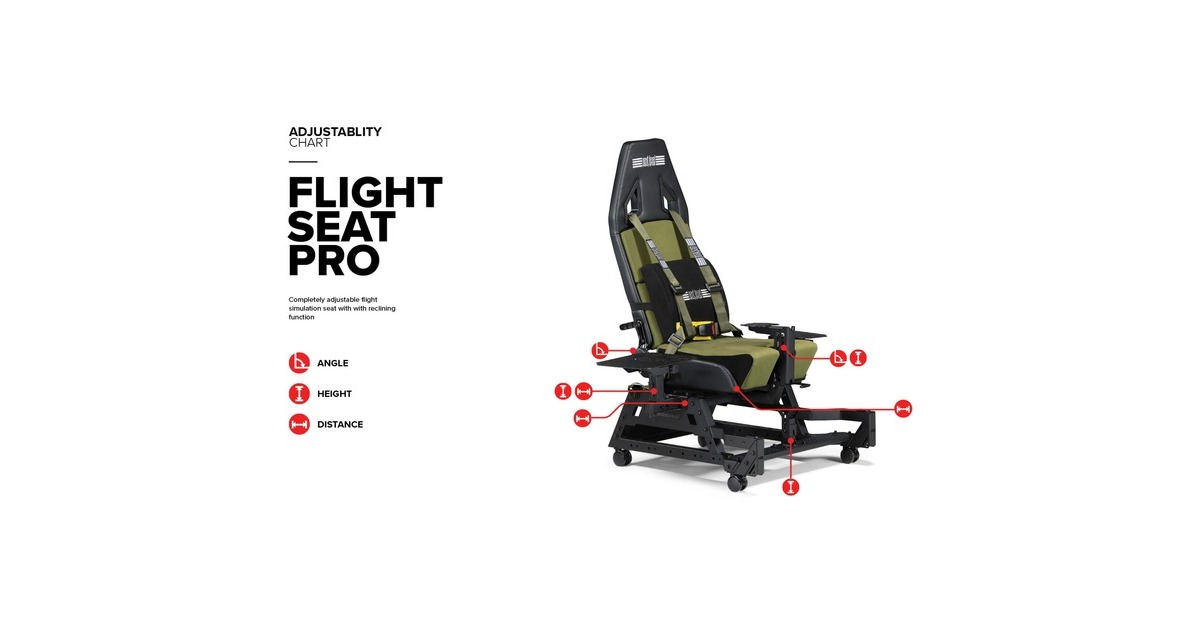 Next Level RacingFlight Seat Pro Boeing Military Edition racing simulator  (Zwart)