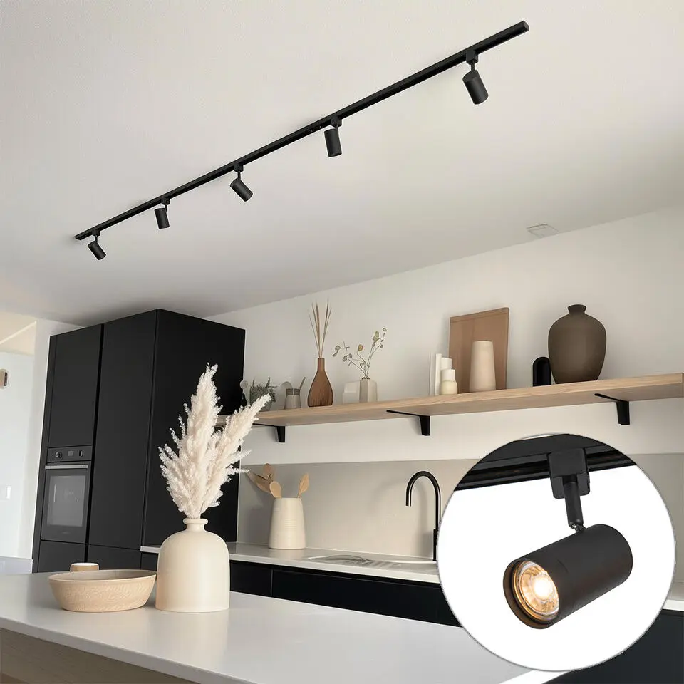 Qazqa opbouwspots iconic jeana zwart gu10