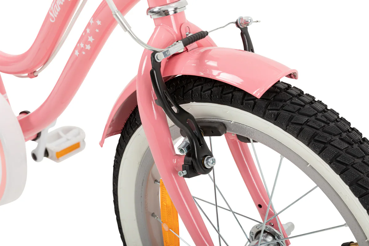 Actionbikes Kinderfahrrad Starlight 16 Zoll, Rosa, Stützräder, Fahrradkorb, Klingel, Kettenschutz (Classic)
