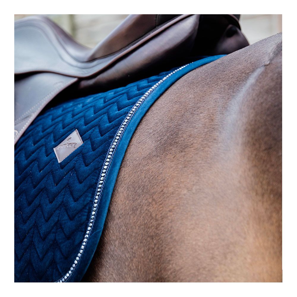 Kentucky VELVET PEARLS - Tapis de dressage bleu roi