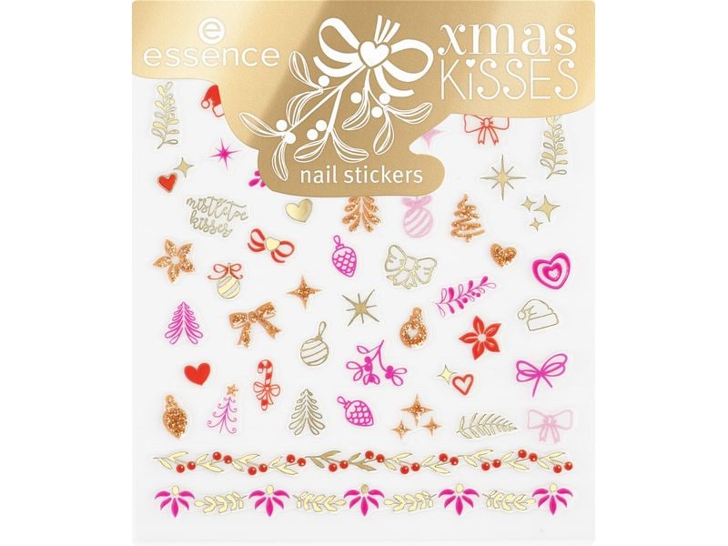 essence Nagelsticker XMAS KiSSES Fröhliche Nagelsticker für eine schnelle und einfache Weihnachtsmaniküre