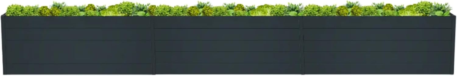 Premium Aluminium Hochbeet XXL 550x95x74 cm - Wetterfest, Robust & Pflegeleicht - Nut- und Feder-Hohlkammerprofile - Blumenbeet mit eleganten Design & Große Anbaufläche für Gemüse & Kräuter