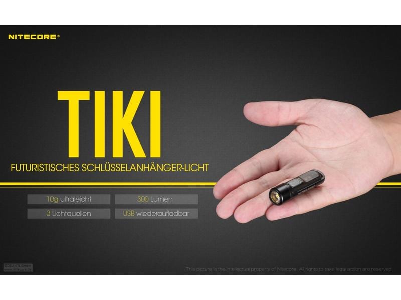Nitecore Taschenlampe Tiki 300 Lumen LED-Taschenlampe