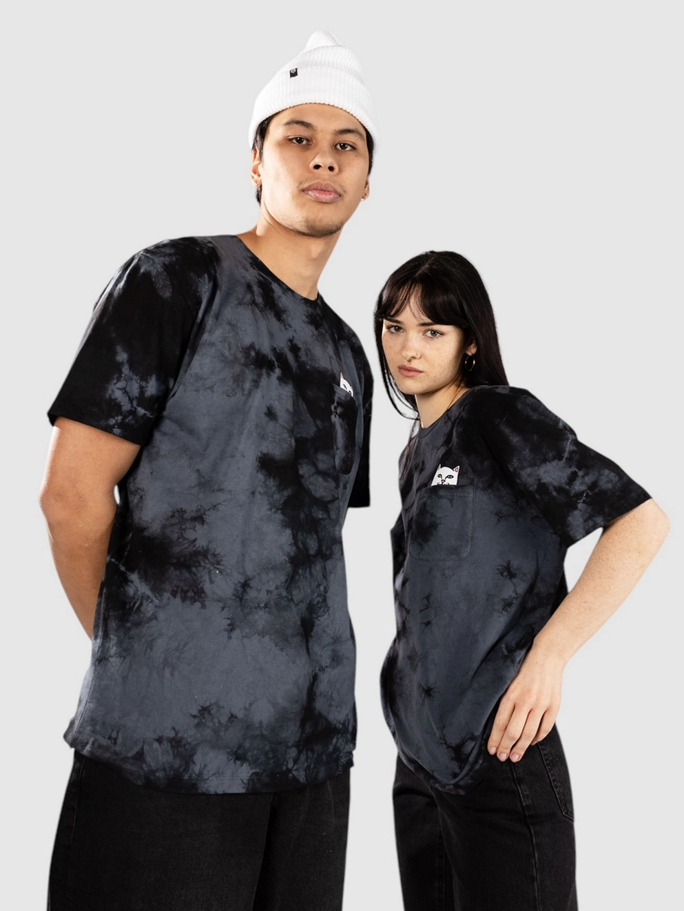 RIPNDIP Lord Nermal Pocket T-Shirt black grey lightening was