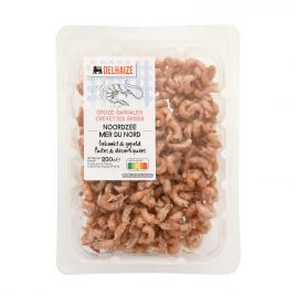 Delhaize Gekookte grijze Noordzee garnalen groot