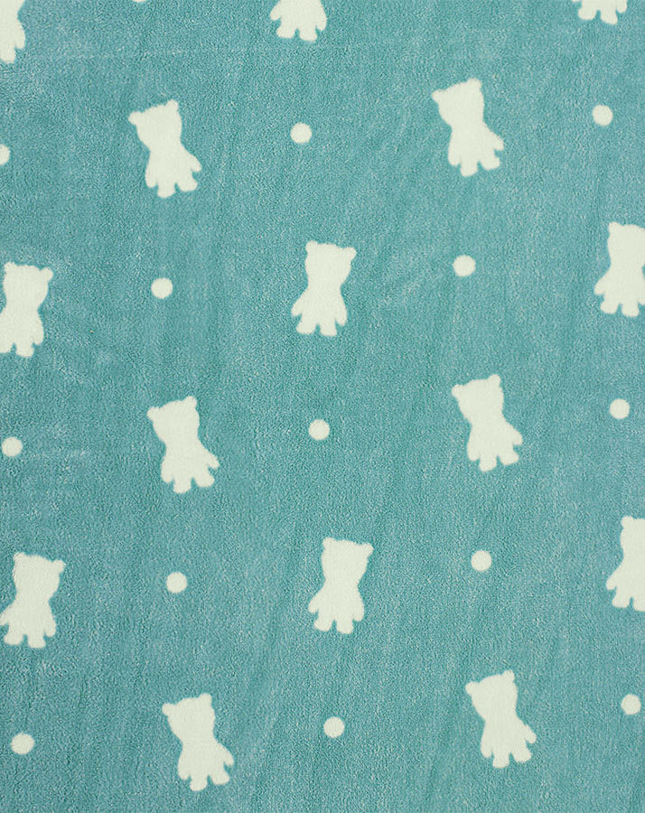Plüsch-Schmusedecke BÄR BEN (75x100) in blau