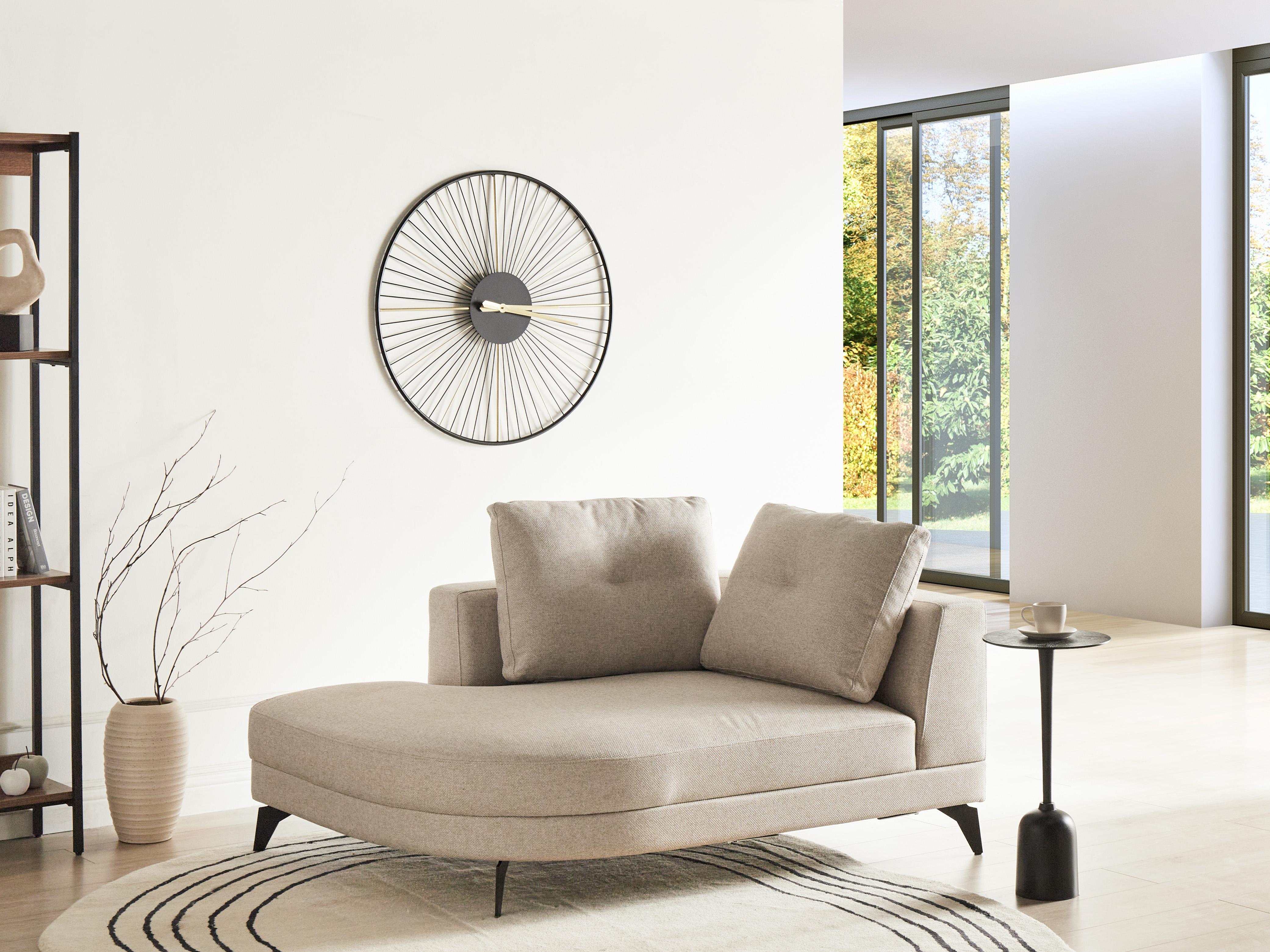 Chaise longue MARUM Kunstlinnen Lichtbeige