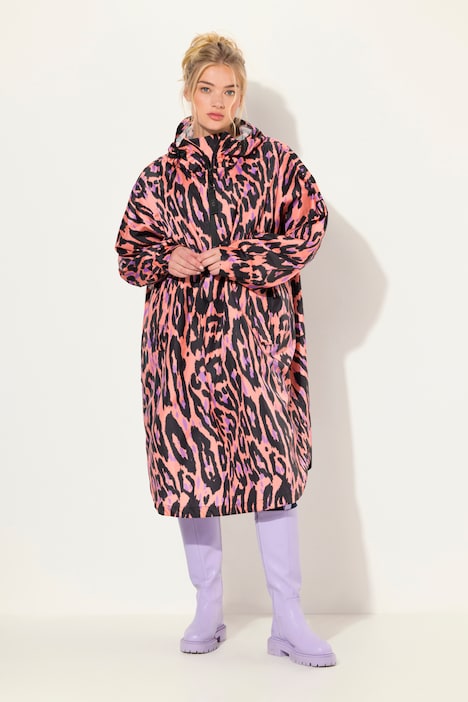 Funktions-Regencape, Unisex, Print, Kapuze