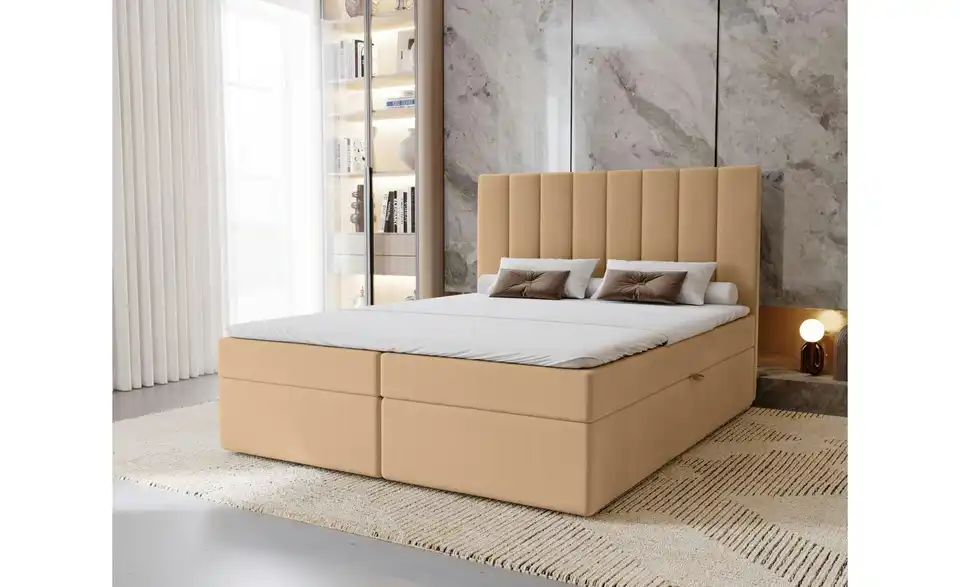 Boxspringbett 122 cm 120x200 cm Beige