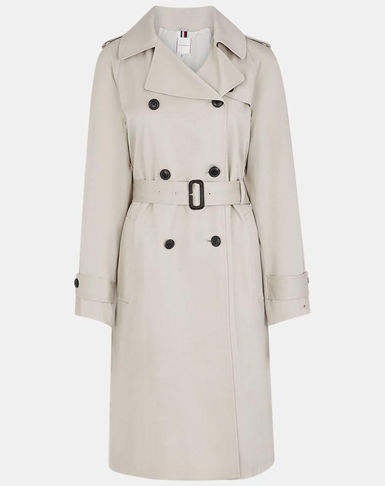 Tommy Hilfiger Trench long fluide beige grisé