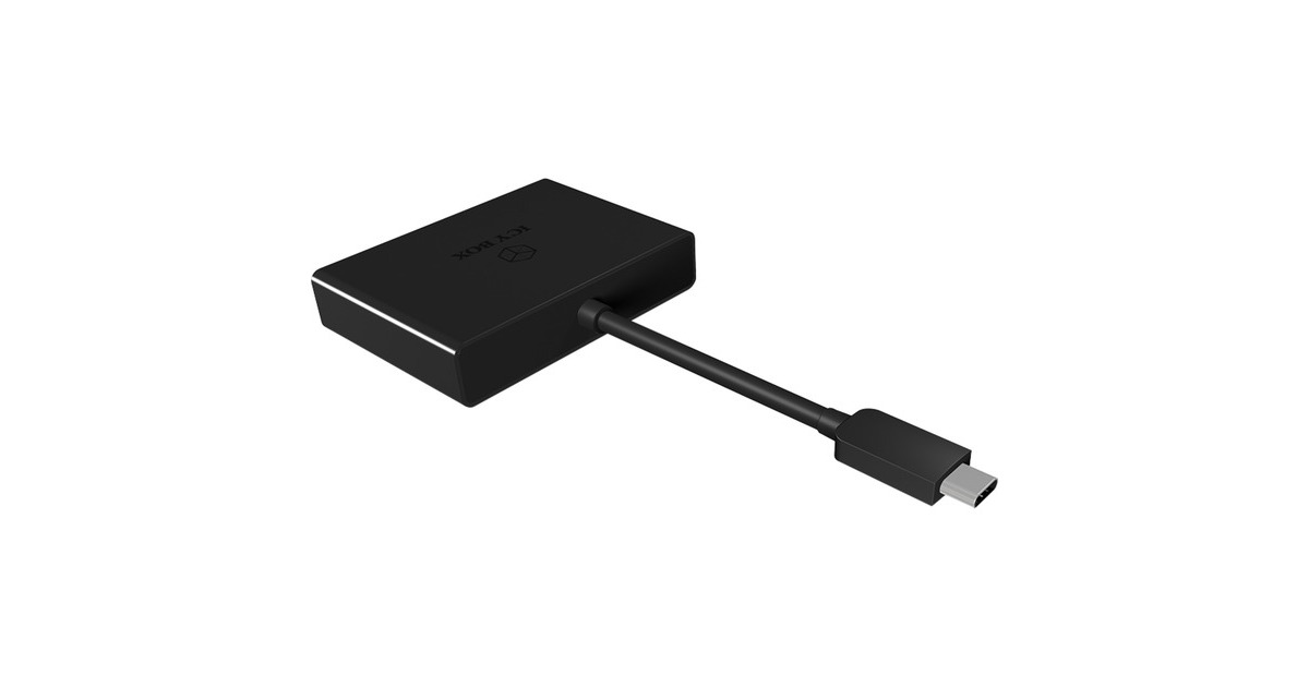 ICY BOXIB-DK4032-CPD Combo Adapter voor notebooks  (Zwart)