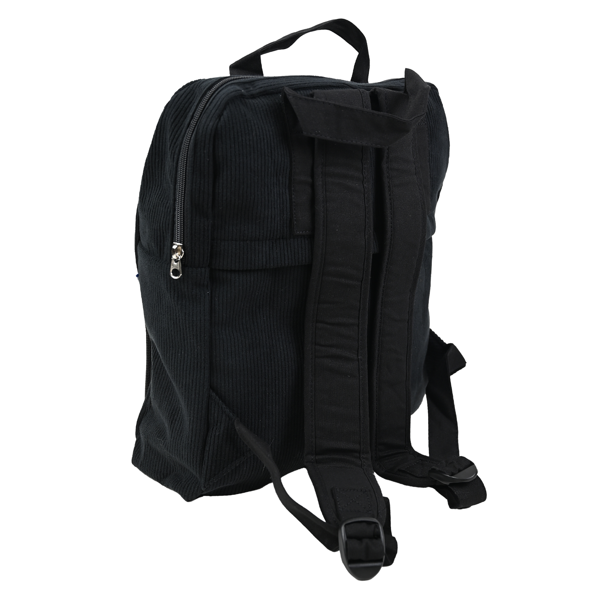 Sac À Dos Pliable Gaby Velours Côtelé Noir