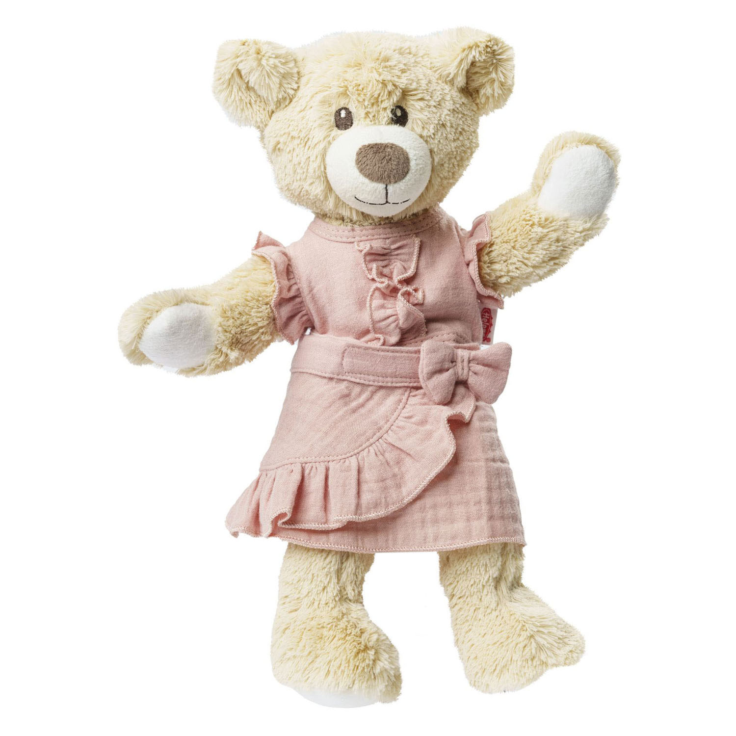 Poppen Wikkelrok Roze met Ruches, 28-35 cm