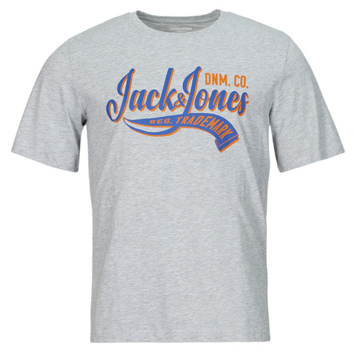 Jack & Jones - JJELOGO TEE SS O-NECK 2 COL SS24 SN - Gris