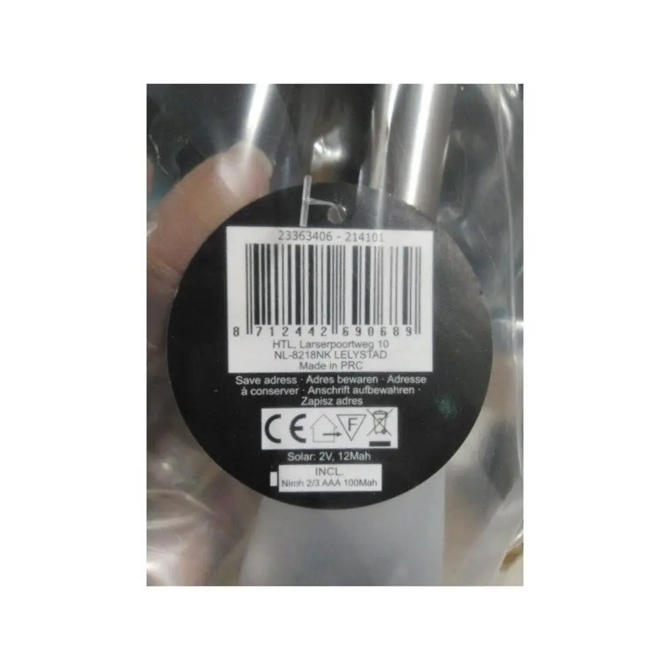 Tuinverlichting prikspot - LED - gekleurd - RVS - 36 cm