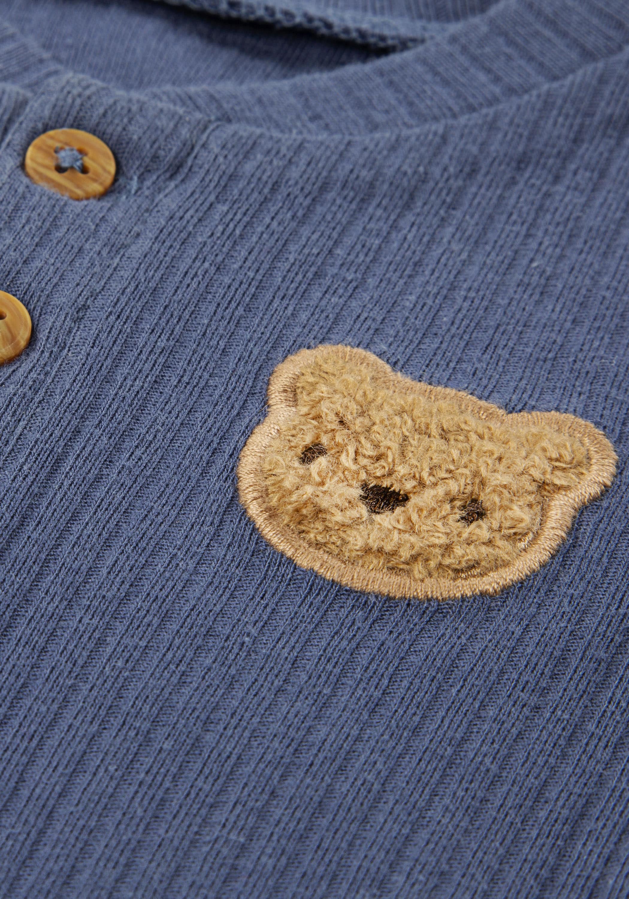 HUGGIES babywear Langarmbody »HUGB 2PK BODYSUIT«, 2 Stk. in gerippter Struktur