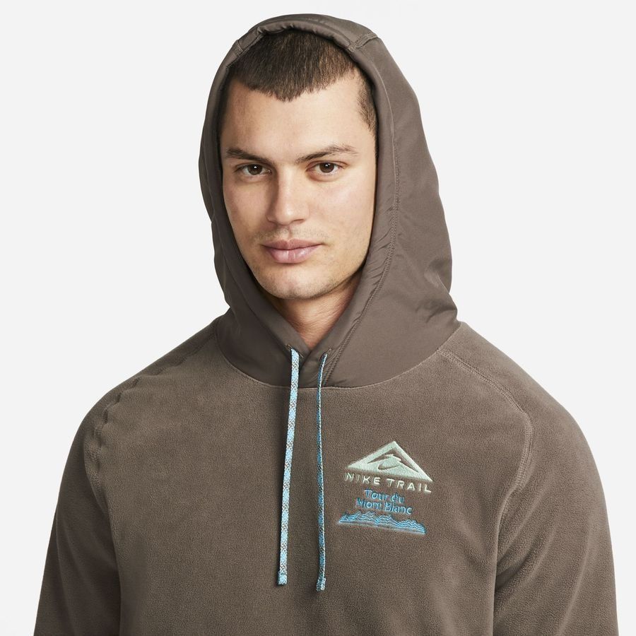 Nike Sweat à Capuche Trail Mount Blanc - Marron/Vert