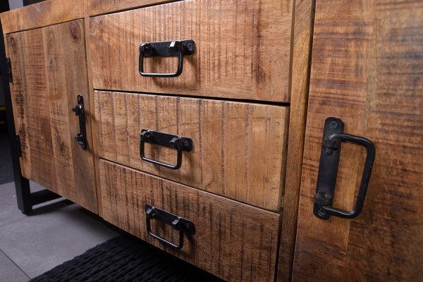 MD Interior Woodz 135cm badkamermeubel mangohout zonder waskommen