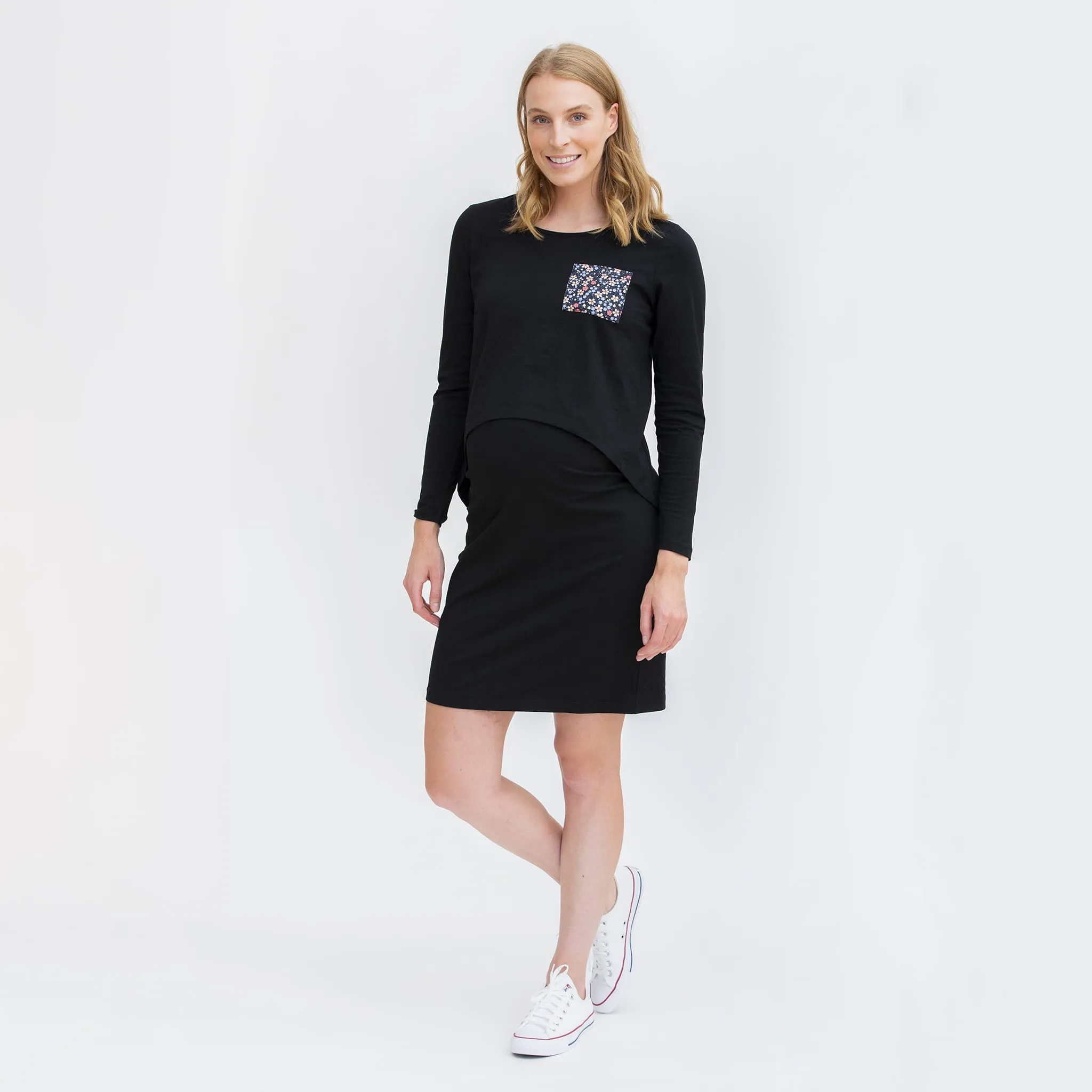Bella Maternité Robe avec Poche Maternité
