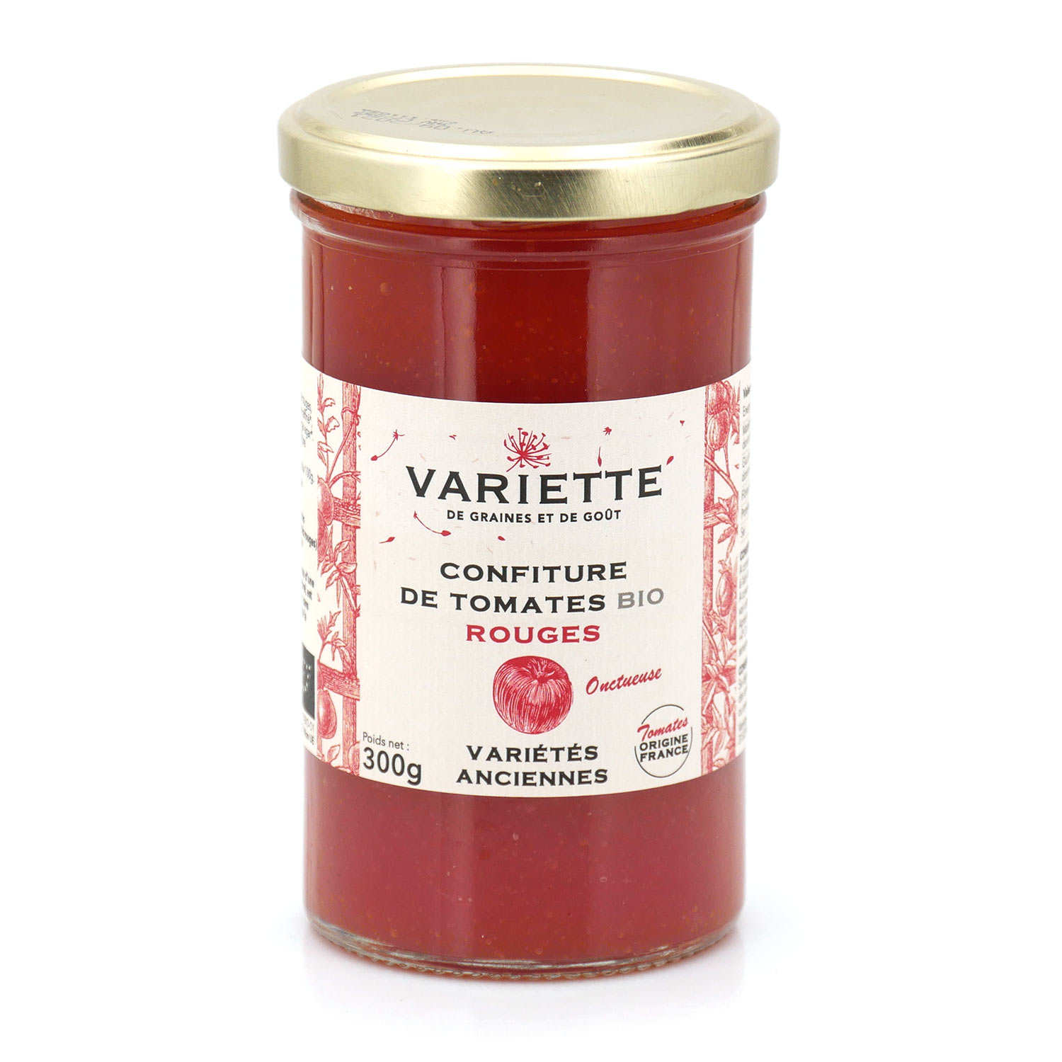 Confiture de tomates bio rouges de variétés anciennes