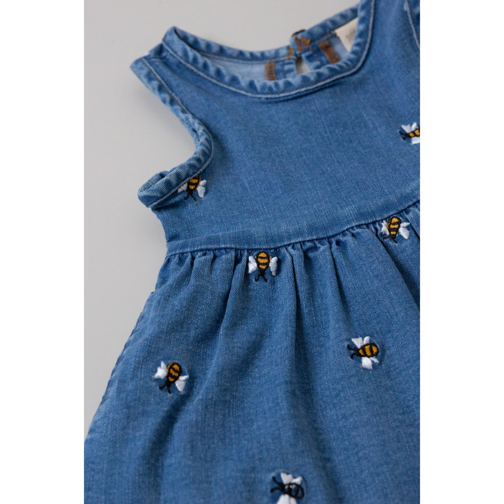 Køb Petit Piao Light Blue Denim Emb Ppjubii S_L Denim Kjole