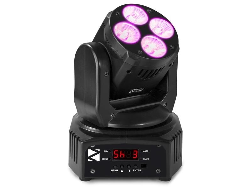 BeamZ Moving Head MHL36 Set 4x 9 W LED Moving Head Set mit Tasche