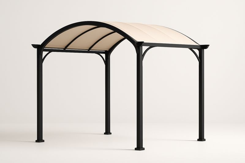 Gartenpavillon mit Aluminiumgestell und Polycarbonat-Dach Beige