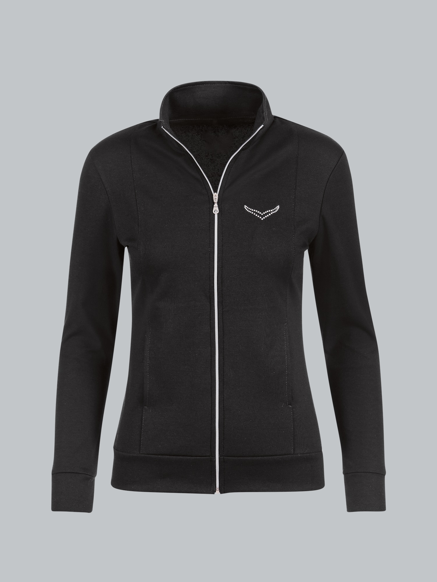 Jacke mit Kristallsteinen Schwarz