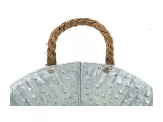 Corbeille métal à pois blanc avec anses (Lot de 3)