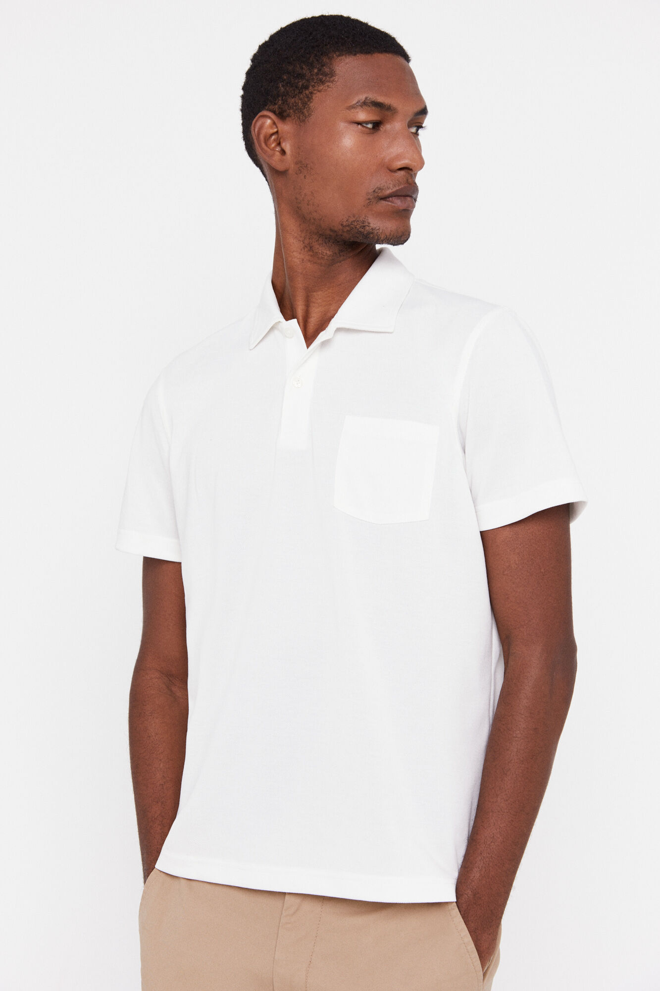Camisa polo Coolmax - Branca