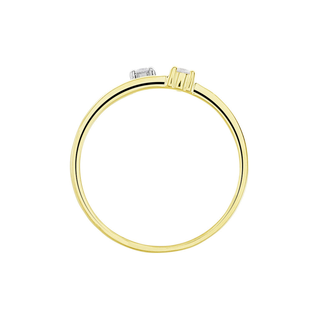 Bague Superposition Or Bicolore Diamant