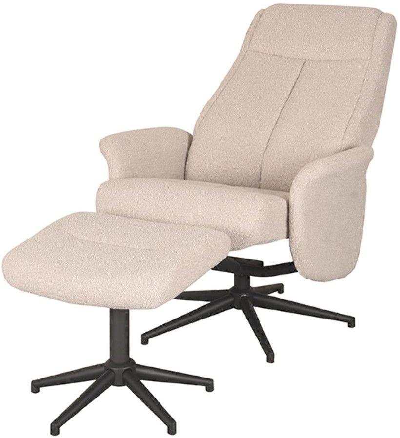 Relaxfauteuil met hocker Naturel Touch CH-73.010 Bergen B77 x D76 x H105 cm