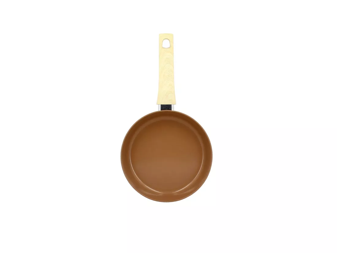 Menastyl - Poele 20cm Colorama Noisette - En Aluminium - Revetement Antiadhesif En Ceramique