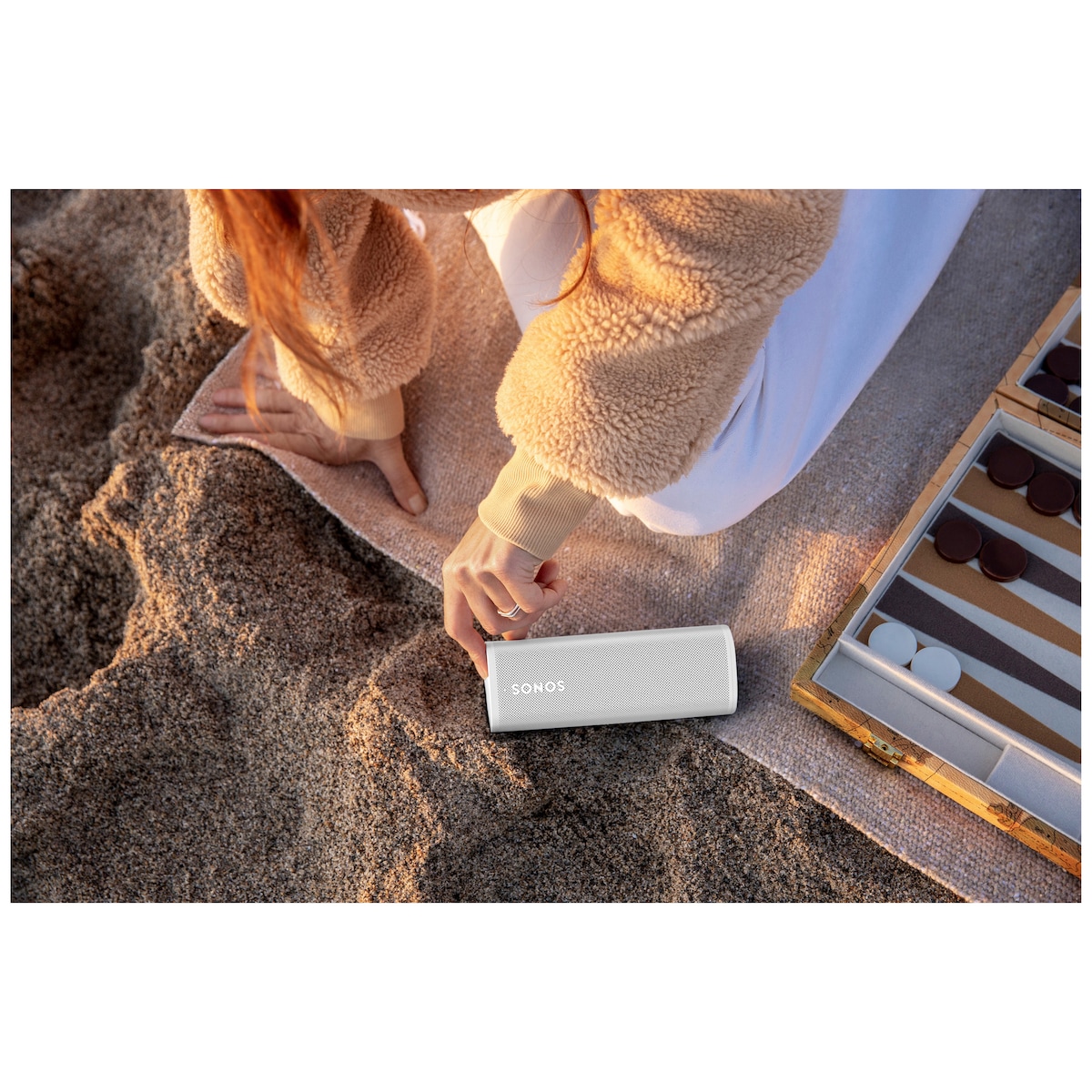 Sonos Roam SL trådløs bærbar høyttaler (hvit)