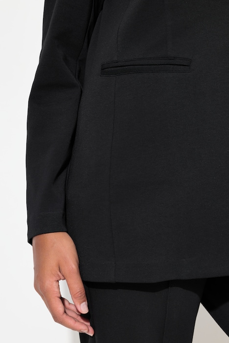 Blazer, Punto di Roma, A-Linie, Reverskragen, Stretch