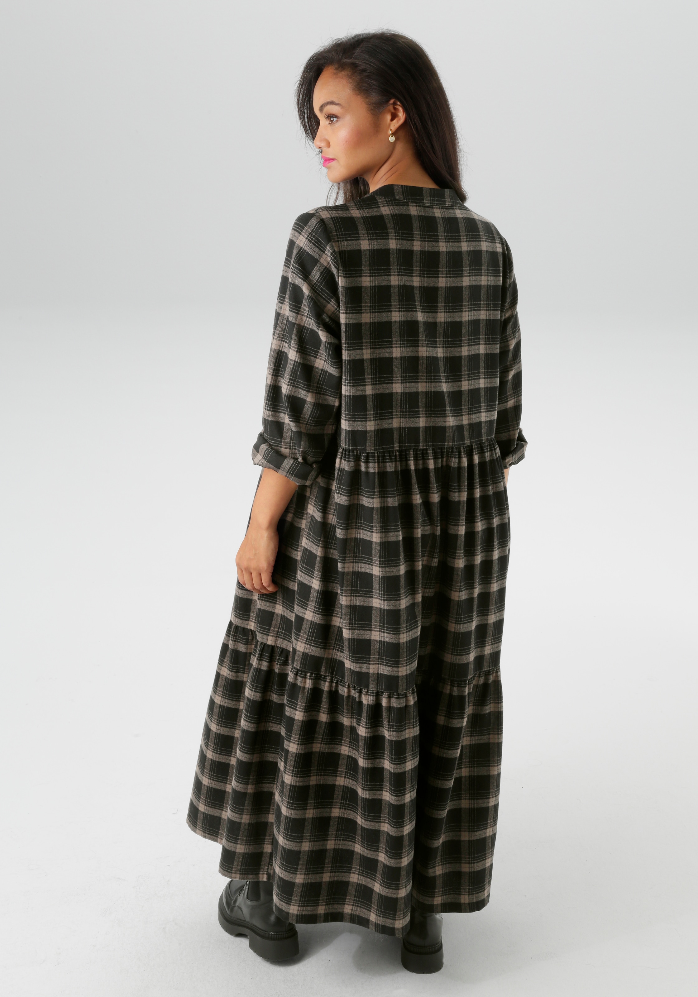 Aniston PLUS Karokleid aus weicher Flanell mit Karo - NEUE KOLLEKTION