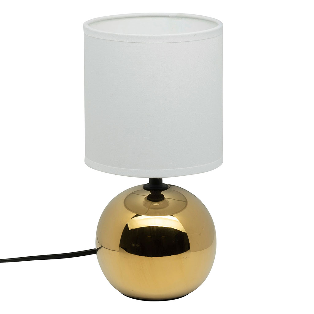 Lampe boule TIMEO dorée H 25cm