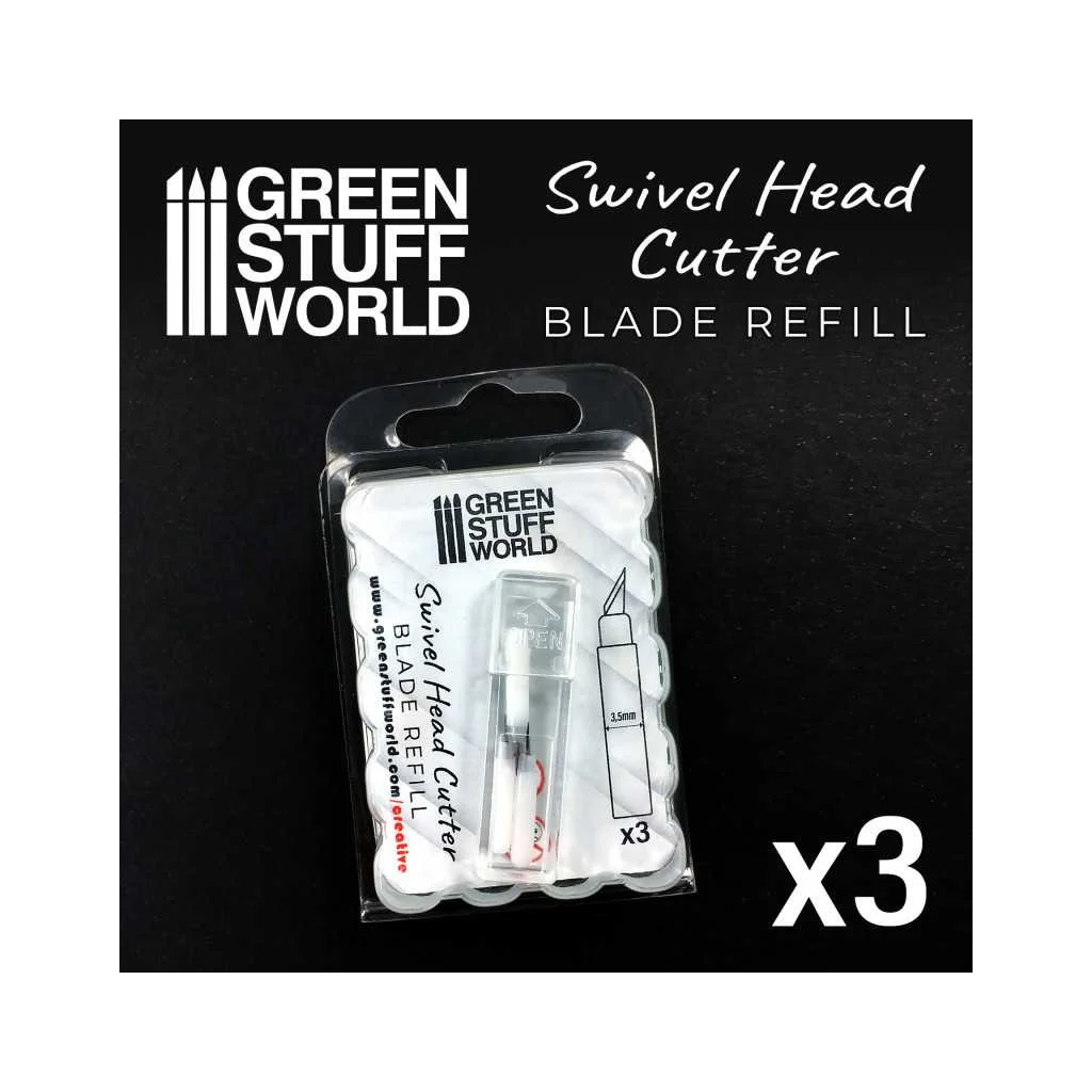 Green Stuff World - Lames de Rechange pour Couteau de Modélisme à Tête Pivotante