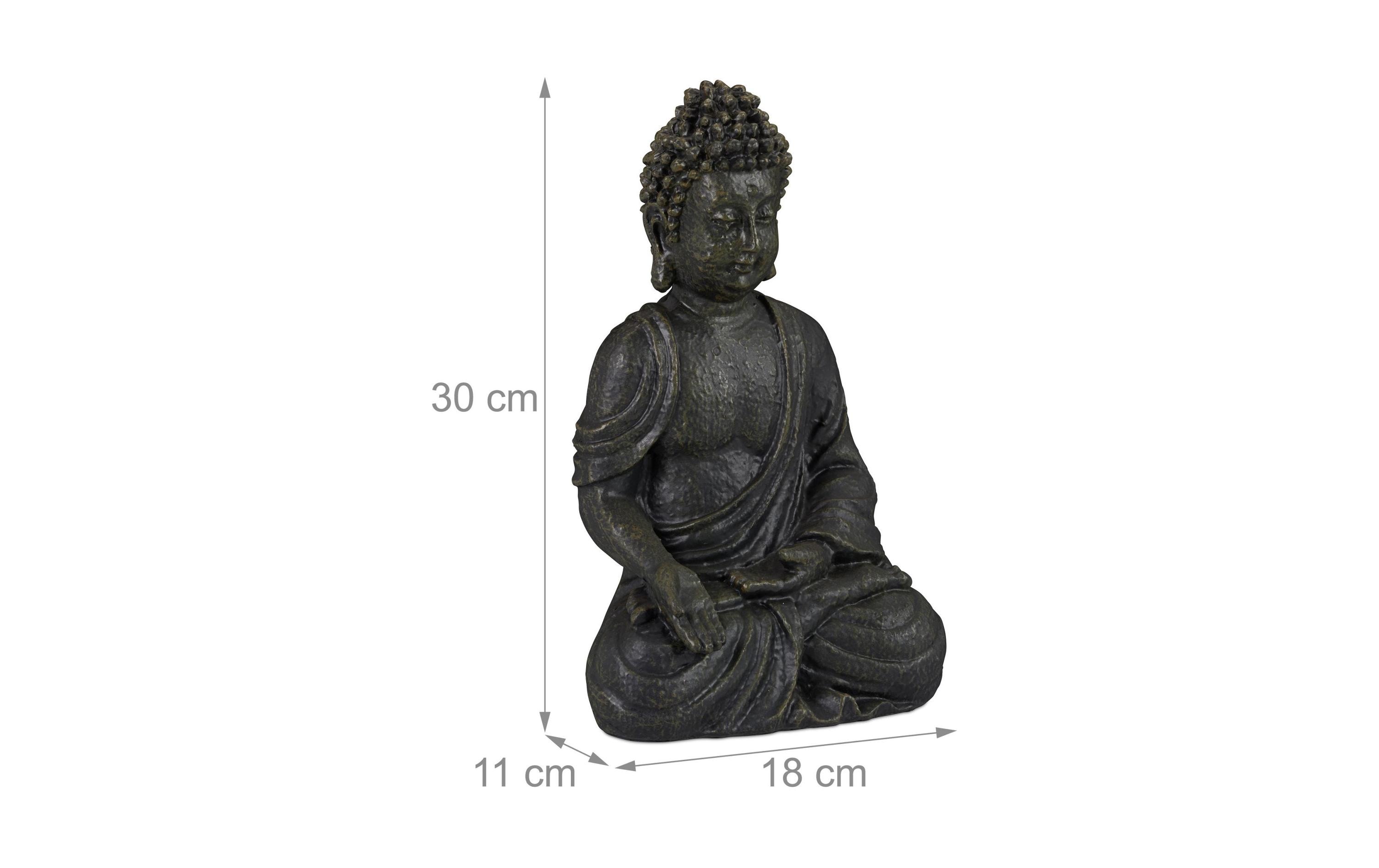 Dekofigur Buddha AnthrazitBuddha-Skulptur