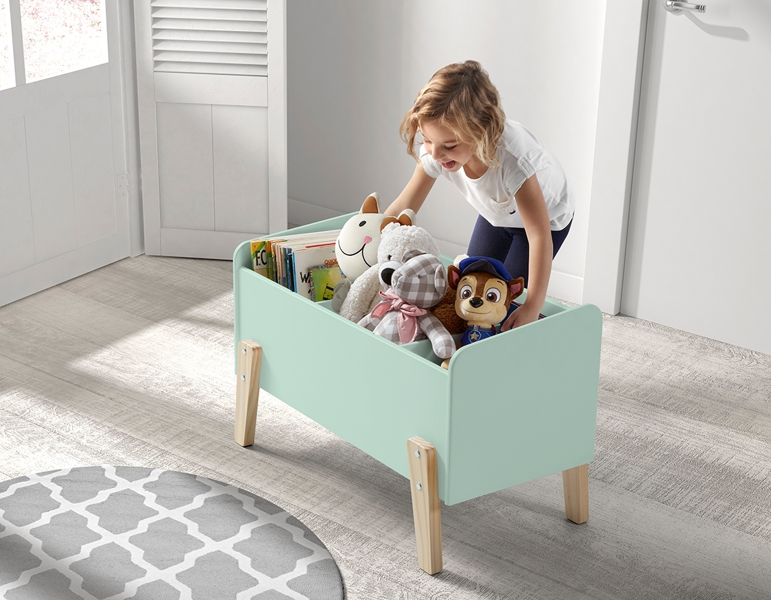 Spielkiste KIDDY - mintgrün- mit 3 Fächern