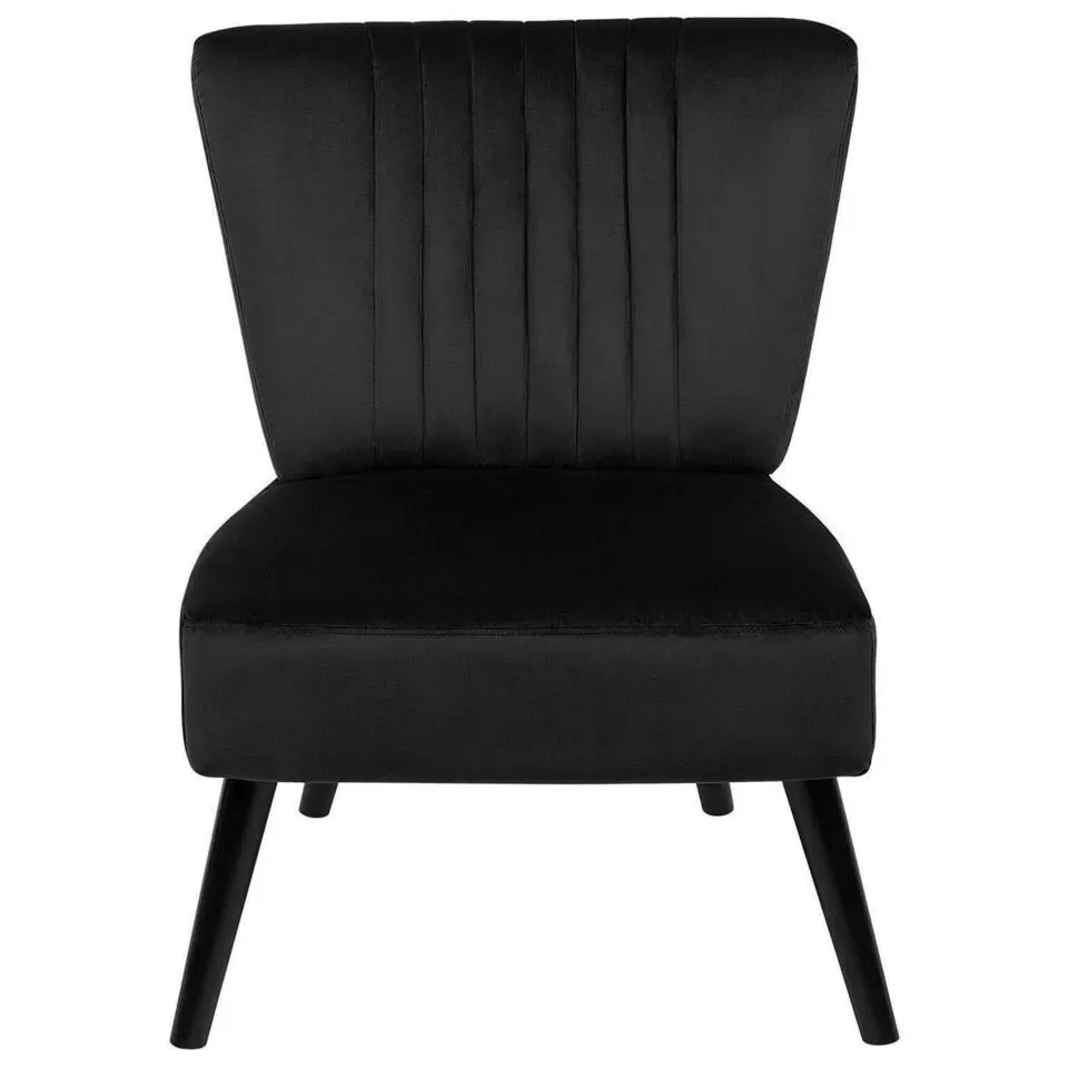 VAASA - Fauteuil - Zwart - Fluweel