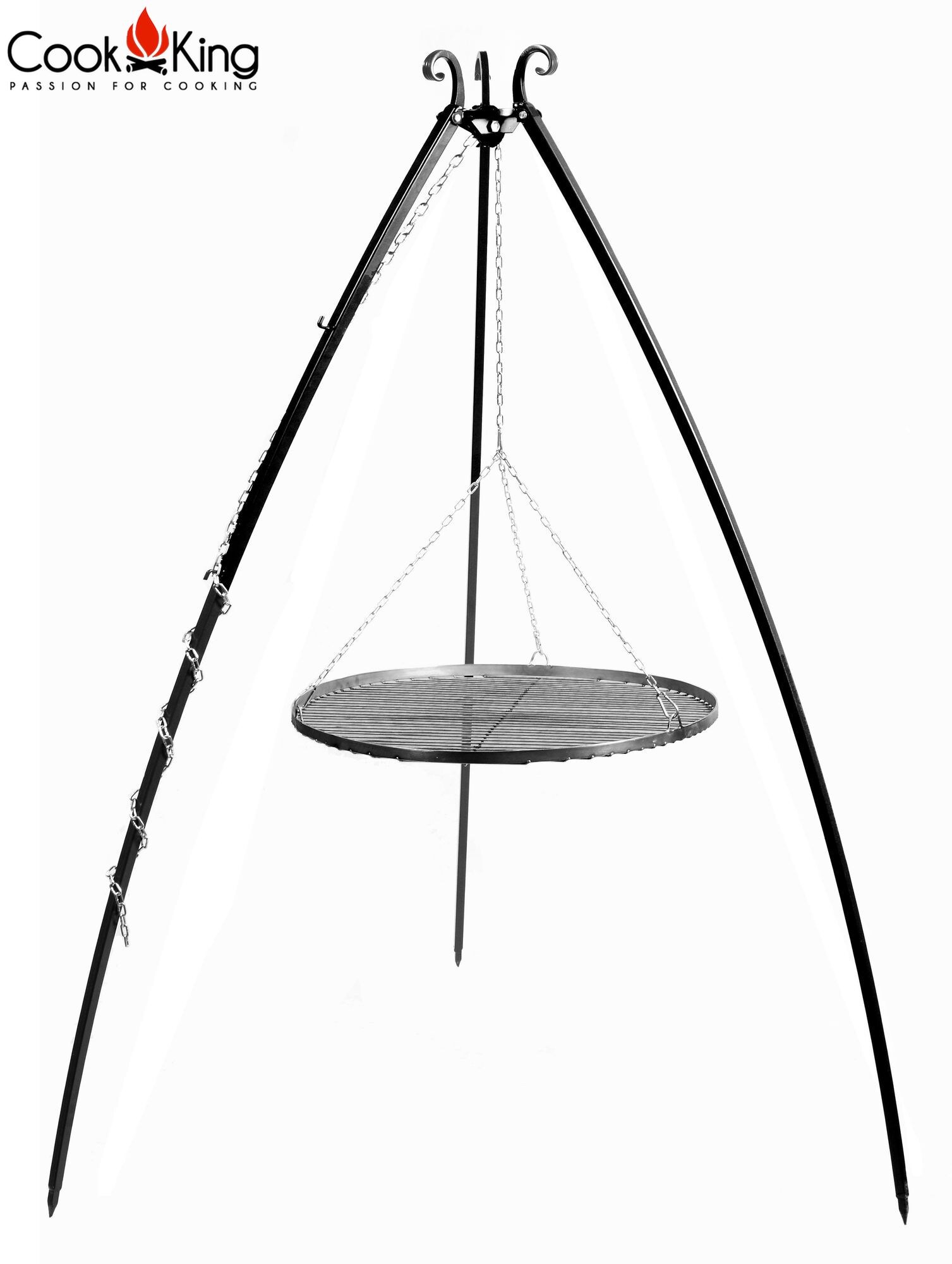 Schwenkgrill 200 cm - Grillrost aus Rohstahl 80 cm