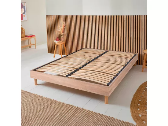 Sommier à lattes en KIT- Bois - Couleur naturelle 160x200 CM