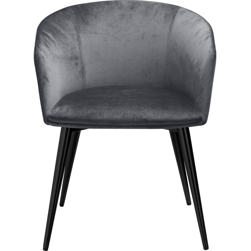 Fauteuil Formio - velours - piètement métal noir