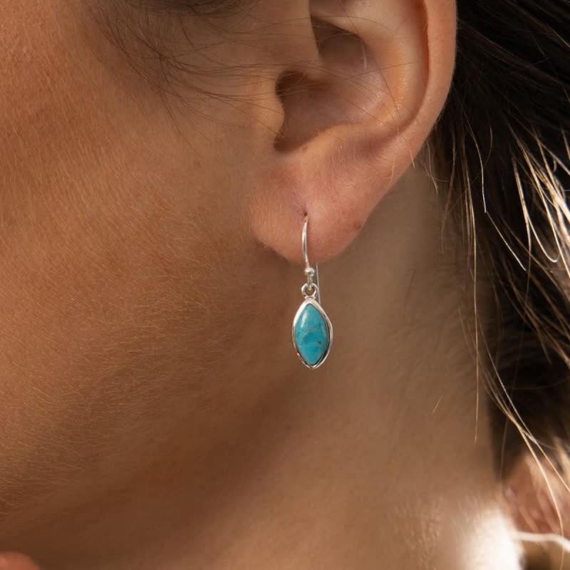 Boucles d'oreilles argent massif et pierre naturelle